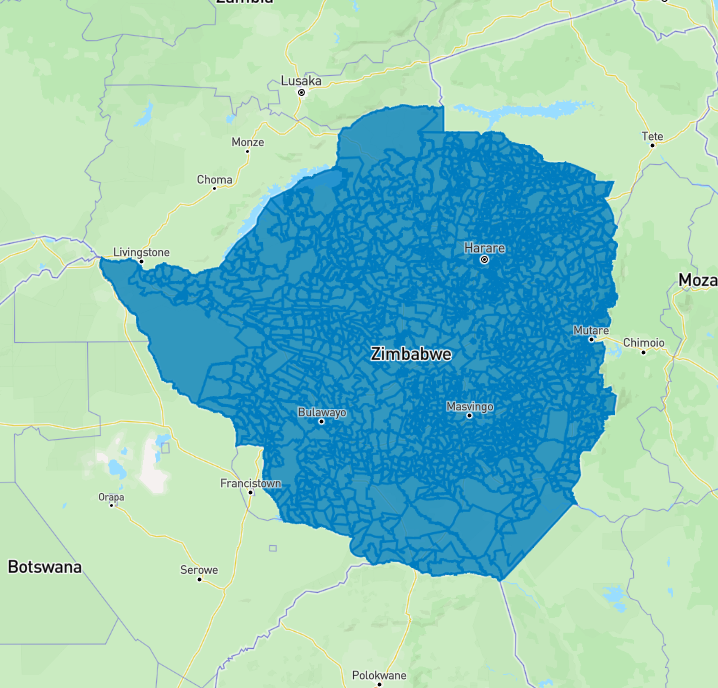Zimbabwe Zones ADM3