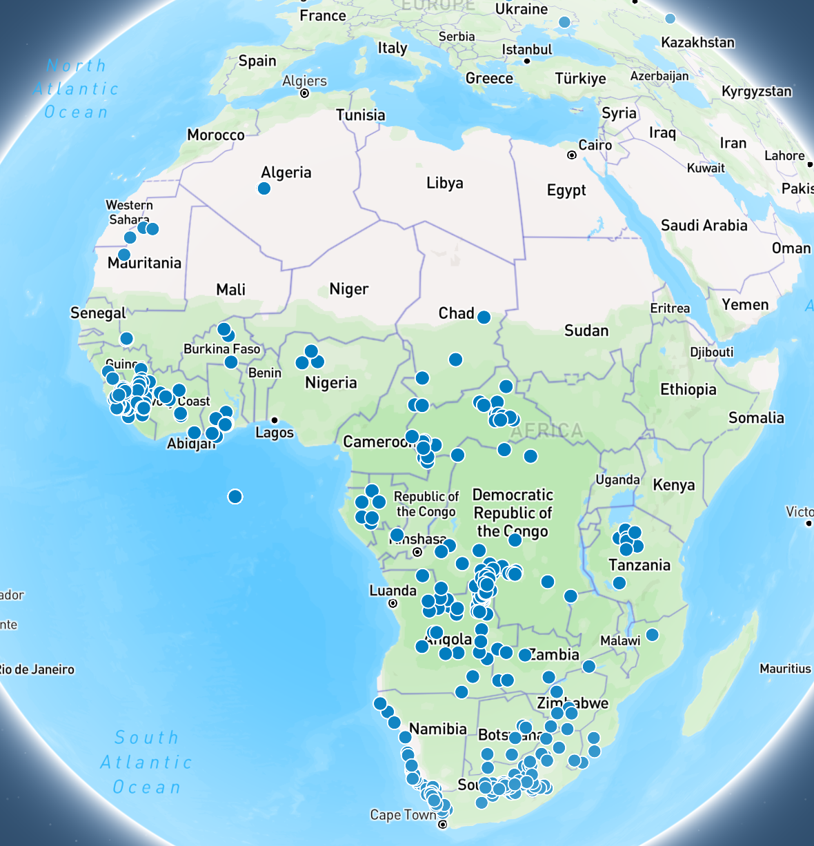 DIADATA - Diamond deposits worldwide